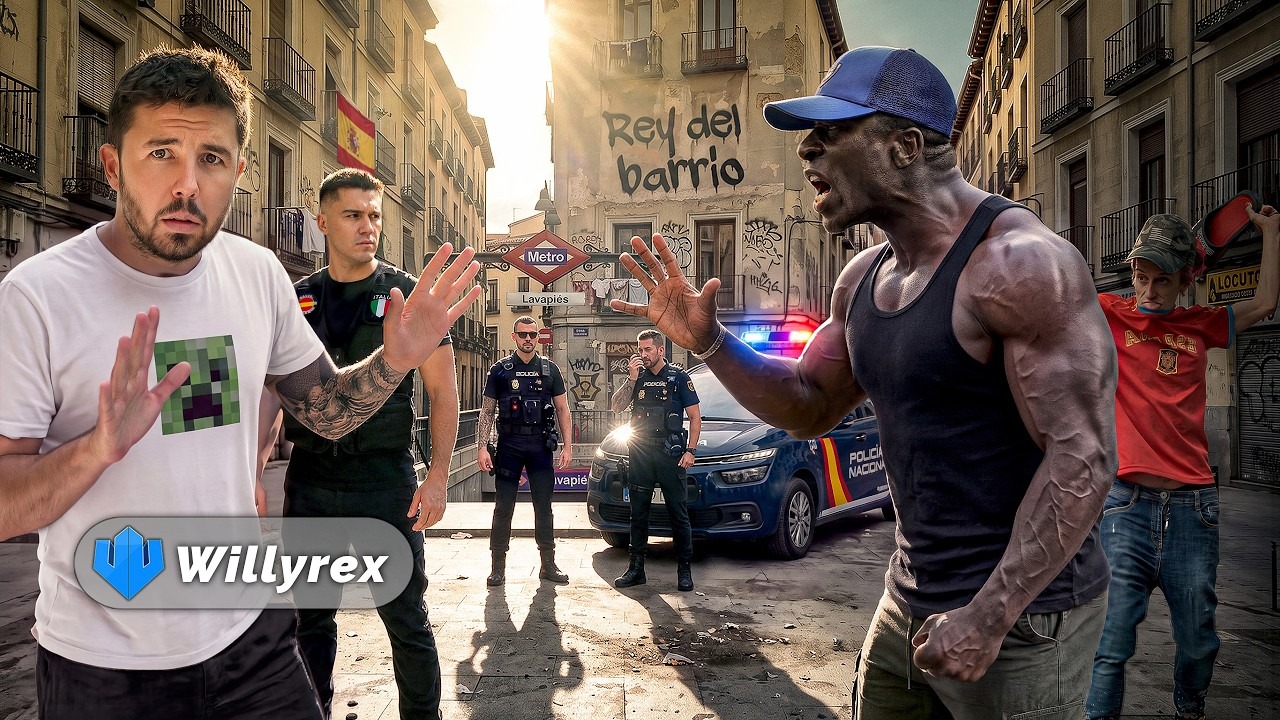 Willyrex y Zazza visitan un barrio de Madrid